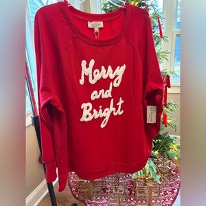NWT Philosophy Holiday Merry and Bright Sweatshirt